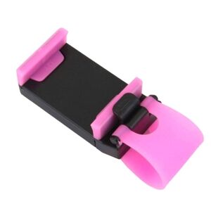 BIG BOOM® Universal Car Steering Wheel Bike Clip Mount Holder for Cellphone Pink